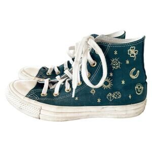 CONVERSE Chuck Star Luck Charms A13407F Fortune Shoes BOWS Gold size 7.5 women
